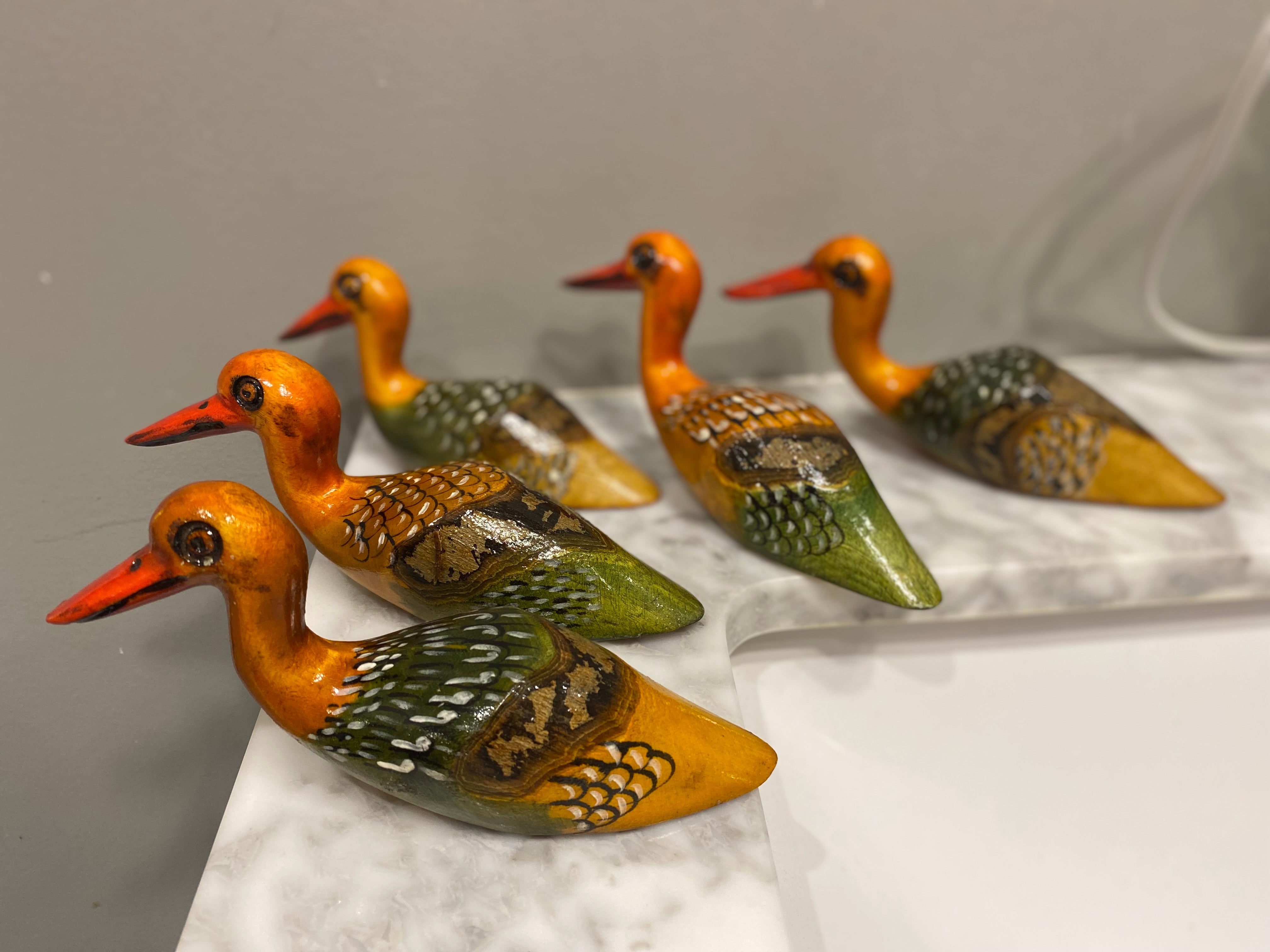 Hand-Carved Porcelain Duck Figurine | Artisan Decor sculptures | Unique Gift & Collectible